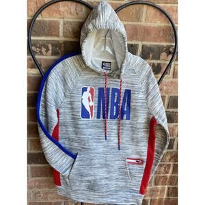 NBA Basketball Logo Hoodie - Grey, Red, White & Blue - XL